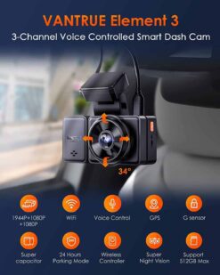 Vantrue E3 3 Channel Dash Cam