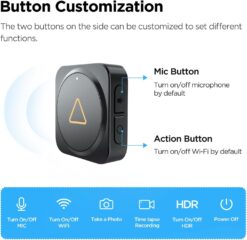 VIOFO BTR200 Wireless Bluetooth Remote Control with Event Locking MICWi FiHDR ON3