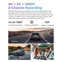 Viofo A229 Pro 4K 3-Channel Dash Cam