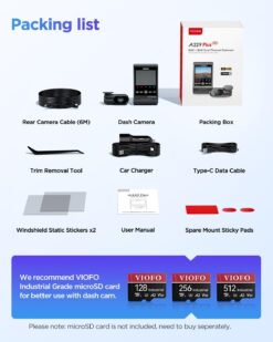 Viofo A229 Plus 2K 2 Channel Dash Cam1
