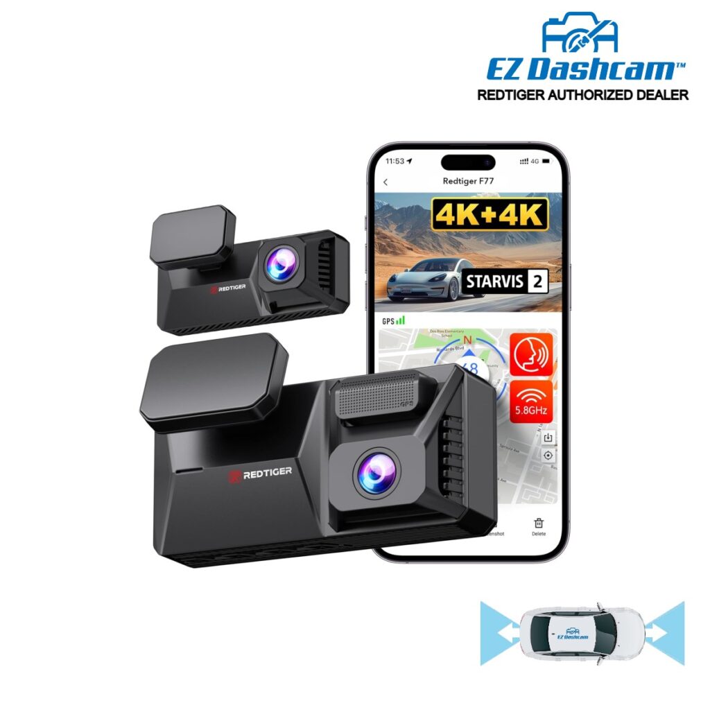Redtiger F77 4K Dual Dash Cam