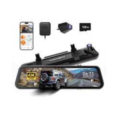 Wolfbox G900 PRO 12 Inch Dual Channel Rear View Mirror 4K Dash Cam