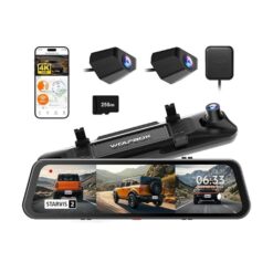 Wolfbox G900 TriPro Bumper Version 3 Channel Rearview Mirror Dash Cam